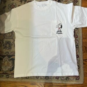 Zara White Snoopy Short Sleeve Tee